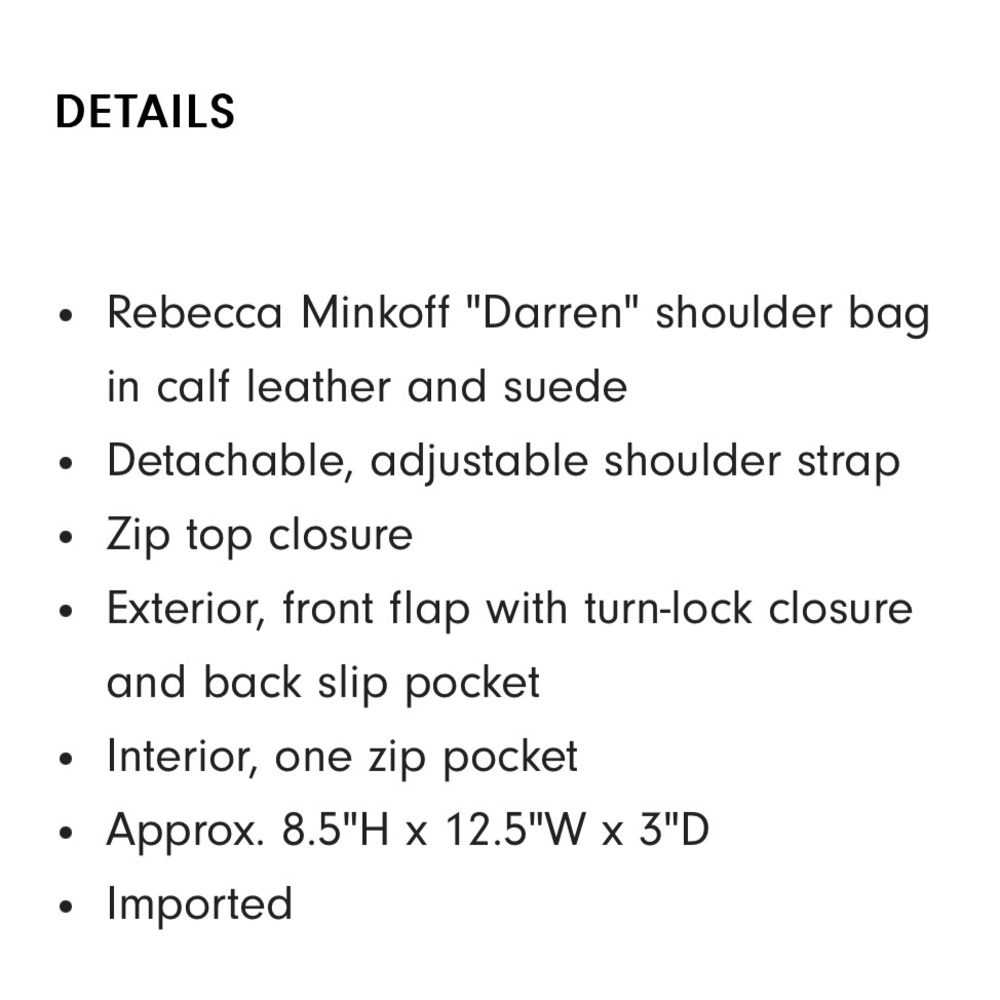 NWOT Rebecca Minkoff Darren Zip Suede Shoulder Bag in Whiskey - Picture 4 of 16